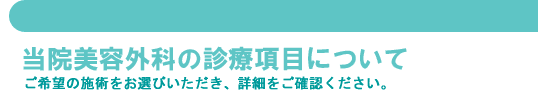 診療項目のご案内