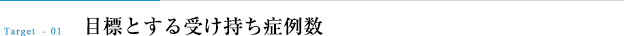 目標とする受け持ち症例数