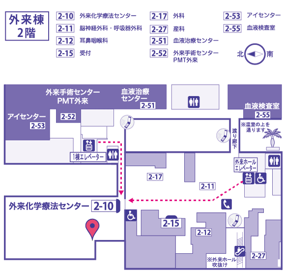 看護外来案内図