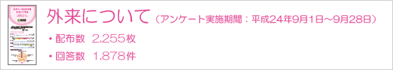 外来について アンケート実施 画像