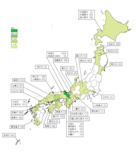 医師出身大学MAP（2024年8月1日付）